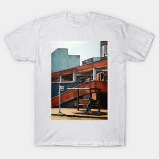 Waiting for a bus from infinity to nothing T-Shirt